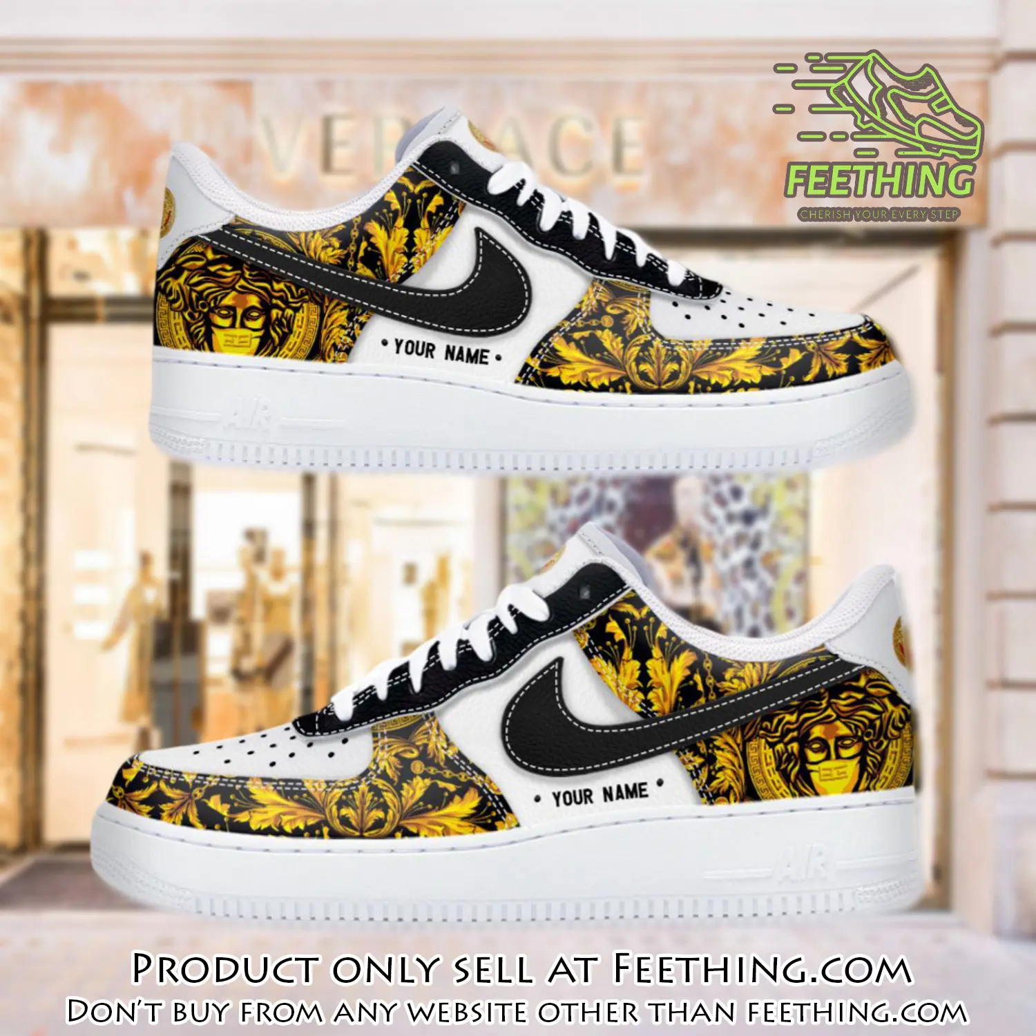 Personalized versace luxury air force 1 sneakers limited af1 shoes oaf1021 ft2925061